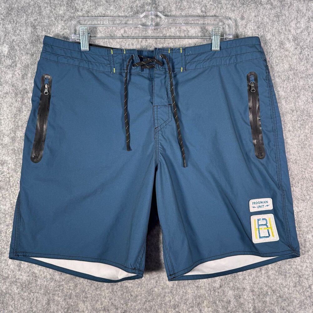 Howler Bros Board Shorts Mens 36x8 Blue Swim Trunks Frogman